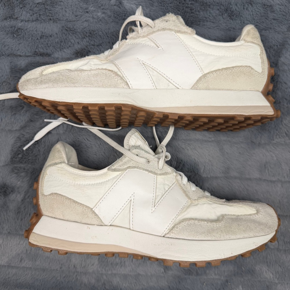 New Balance 327 Angora Sea Salt Suede Nylon Sneakers WS327AN Womens 9.5